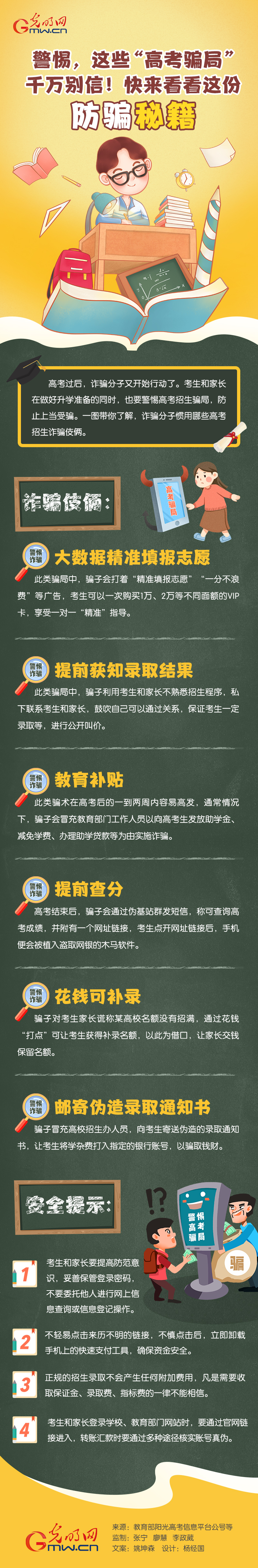 圖解丨這些“高考騙局”千萬別信！快來看看這份防騙秘籍