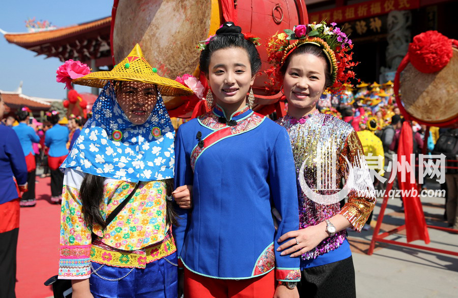 福建三大漁女同拜媽祖　蟳埔女惠安女湄洲女盛裝出行